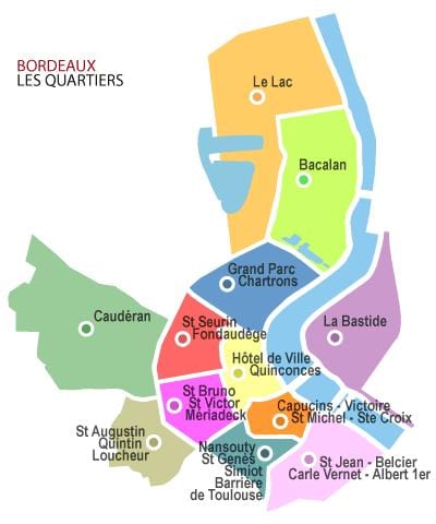 carte de l'arrondissement de Bordeaux