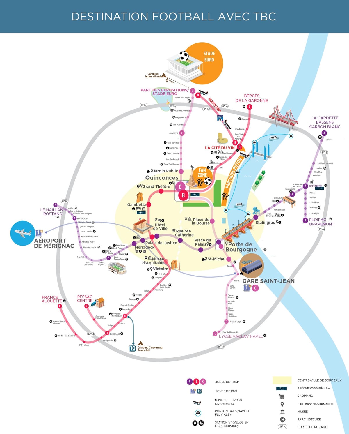 Bordeaux plan des transports publics