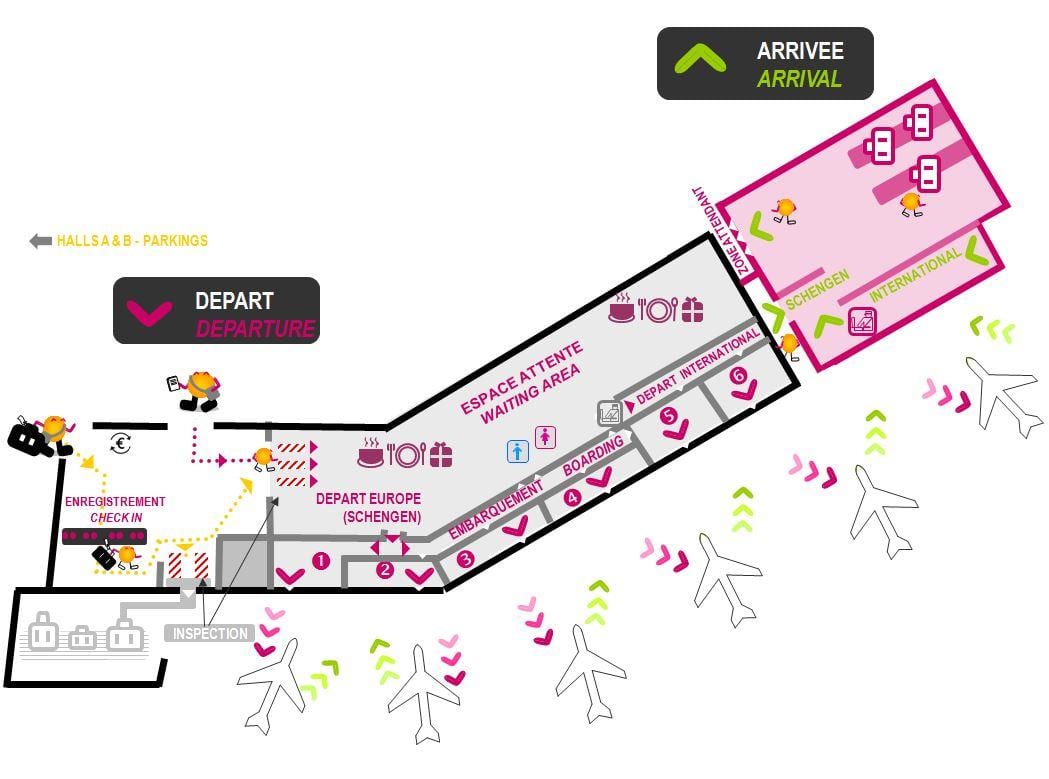 la carte de Bordeaux hall