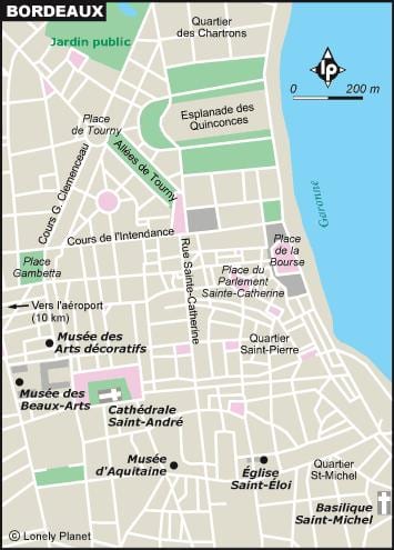 la carte de Bordeaux jardin