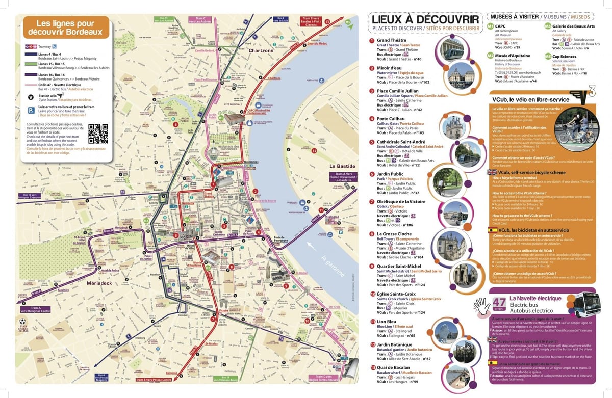 la carte de Bordeaux, musée