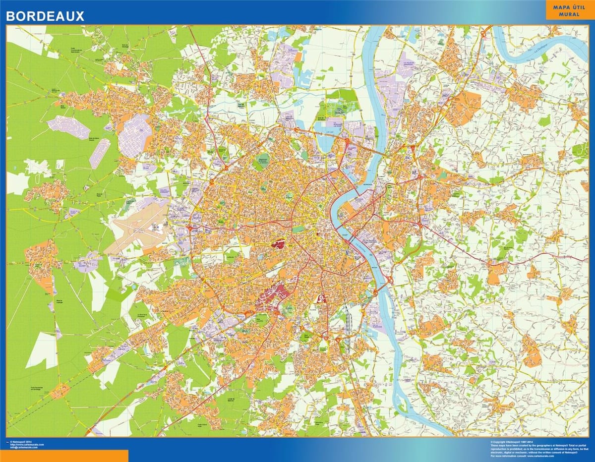 la carte de Bordeaux, magasin de