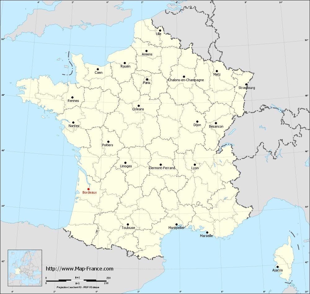 Bordeaux municipalités de la carte
