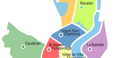 Carte de l'arrondissement de Bordeaux