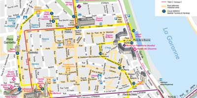 Centre-ville de Bordeaux carte