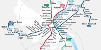 La gare de Bordeaux carte