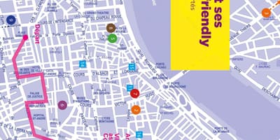 La carte de Bordeaux gay carte
