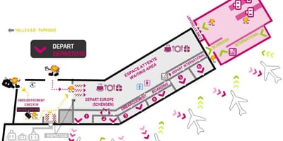 La carte de Bordeaux hall 
