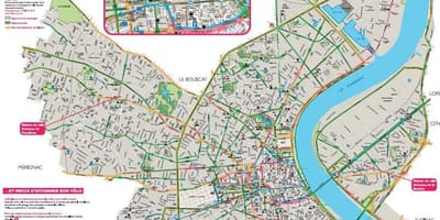 La carte de Bordeaux à vélo