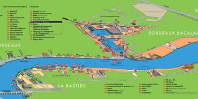 Carte du port de Bordeaux 