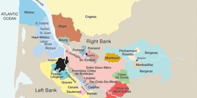 Rive gauche de Bordeaux carte